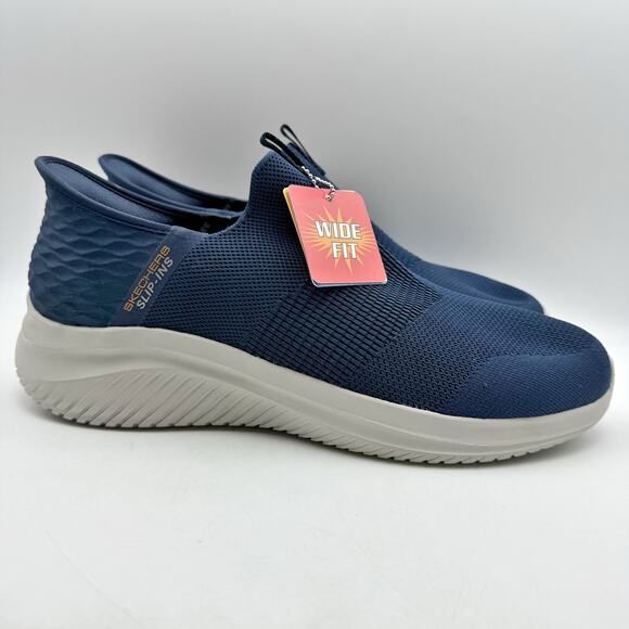 Skechers Mens Ultra Flex 3.0 Smooth Step Slip-In Sneakers US 12 Wide Navy NWOB - Picture 3 of 12